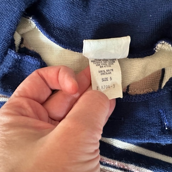 Bull Frog Knits Vintage Stripe Long Sleeve Sweater size 5 - Picture 4 of 4